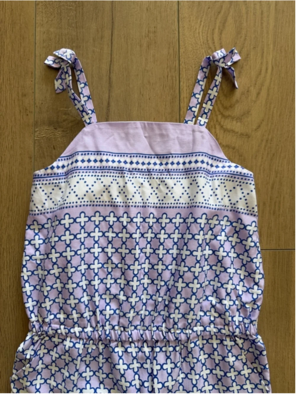 NEW Janie and Jack Coast Along Boardwalk Summer Jumpsuit Sz 6 Lavender Bow Strap